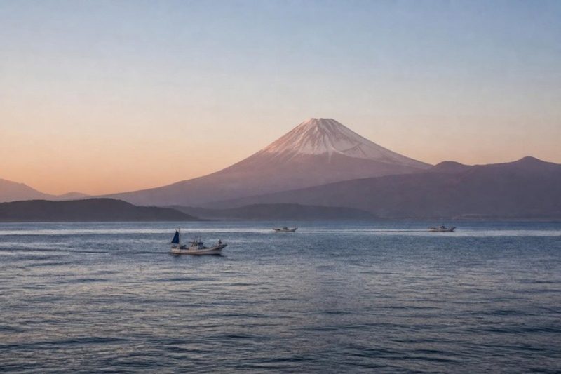 駿河湾と富士山