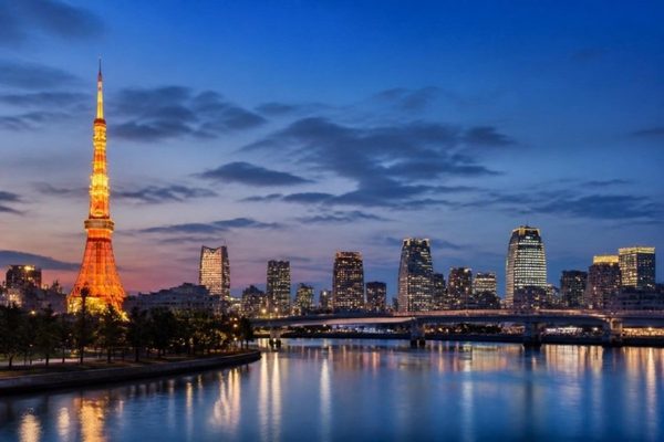 関東の東京タワーと夜景