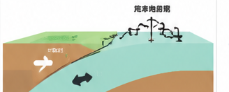 布田川断層帯のずれによる内陸直下型地震のイメージ図